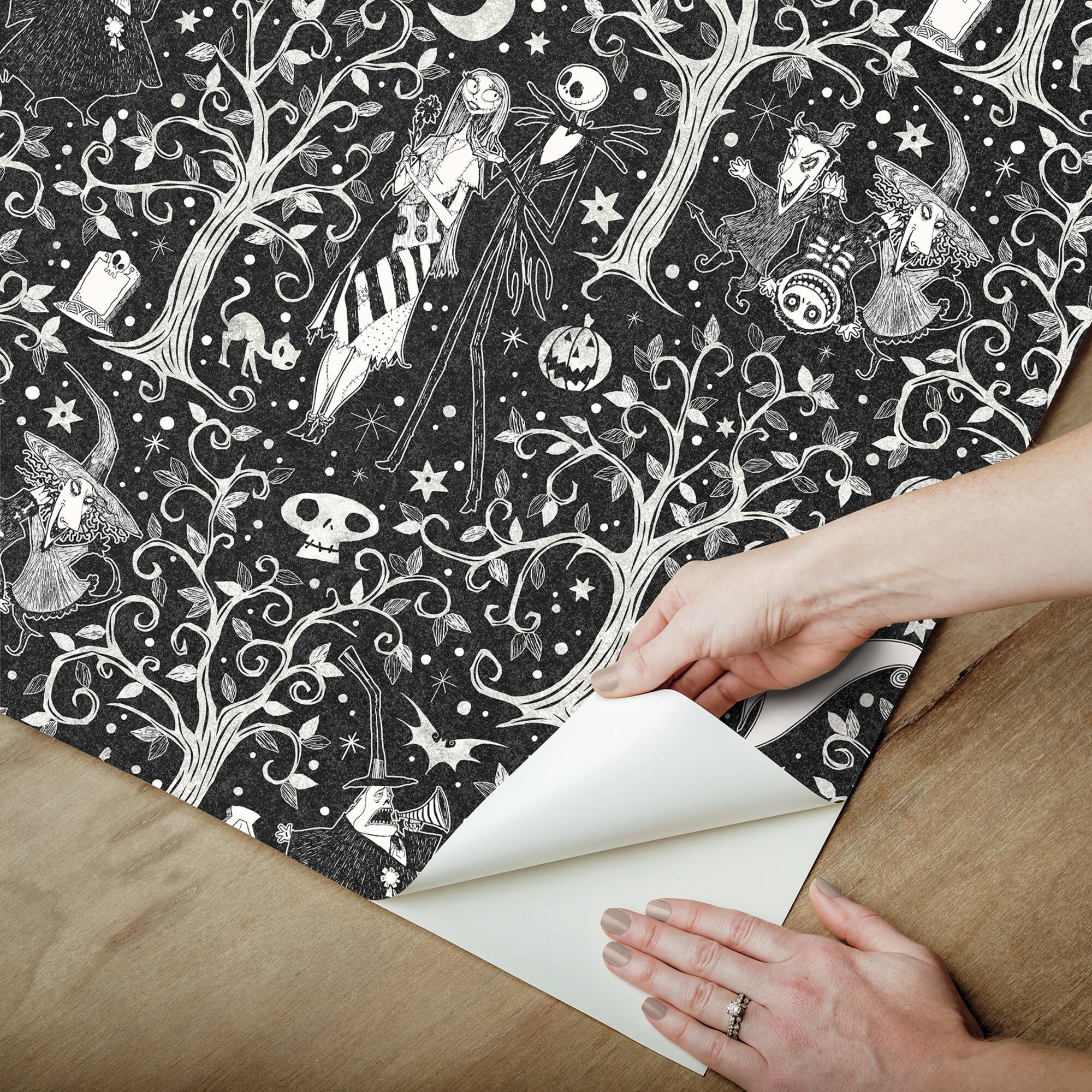 RoomMates Disney Tim Burton's The Nightmare Before Christmas Forest Peel & Stick Wallpaper
